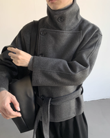 【12.22新作】ウールスタンドカラーショートジャケット mf3616