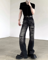Waxed Mode Denim Pants mf3664