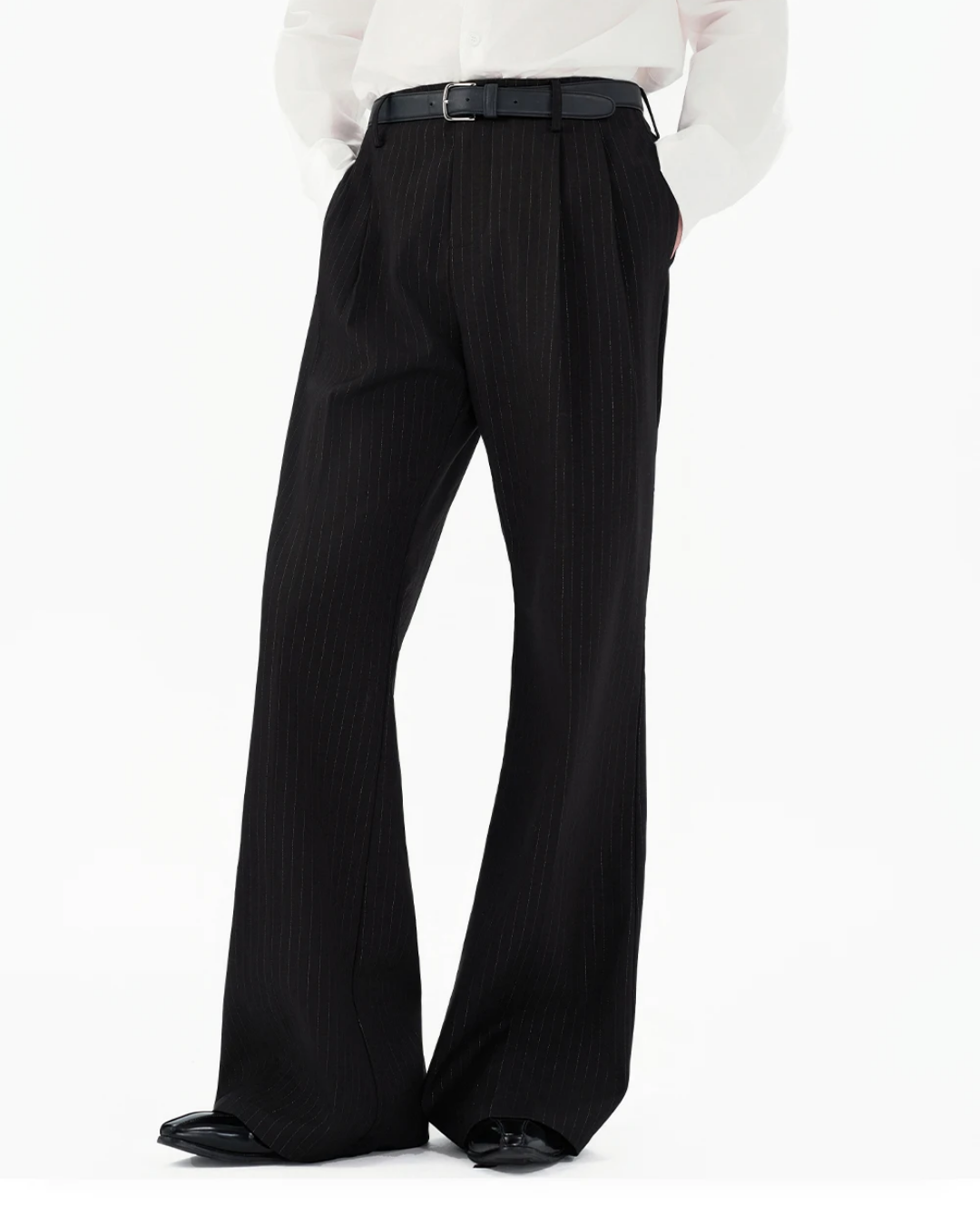 MODEFREAKのシルクタッチルーズフレアパンツ mf3850の画像