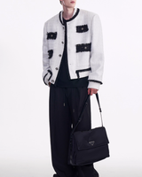 【12.1新作】ラグジュアリーバイカラーツイードジャケット mf3602