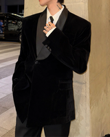 【11.12新作】スウェードサテンカラークラシカルジャケット mf3575