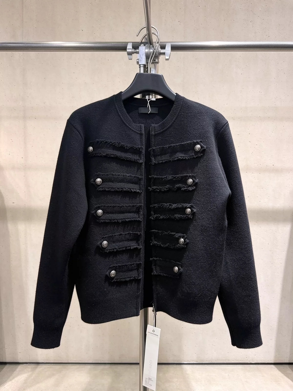 ナポレオンニットモードカーディガン 黑色
