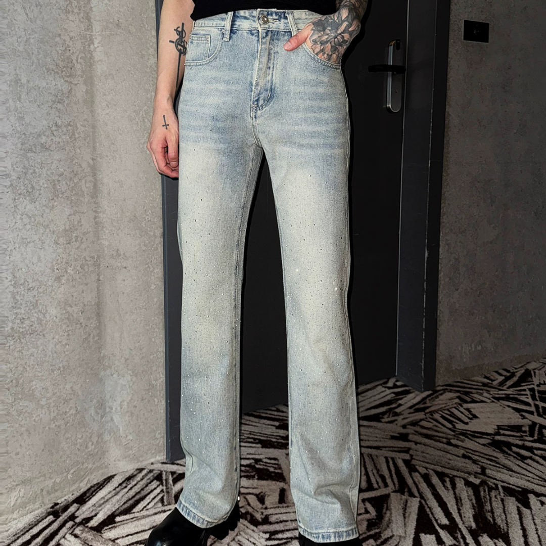 Mode silhouette denim pants mf3488