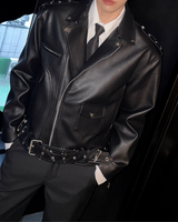 【11.10新作】バックルデザインモードジャケット mf3577