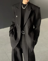 【12.19新作】モードシルエットブラックジャケット mf3604