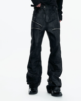 ジップモードドレープデニムパンツ mf3696