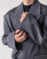 【12.3新作】ダブルブレストルーズサテンジャケット mf3599