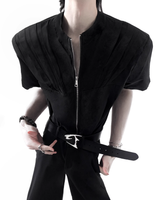 【4.24新作】ジップアップレイヤーモードシャツ mf3714