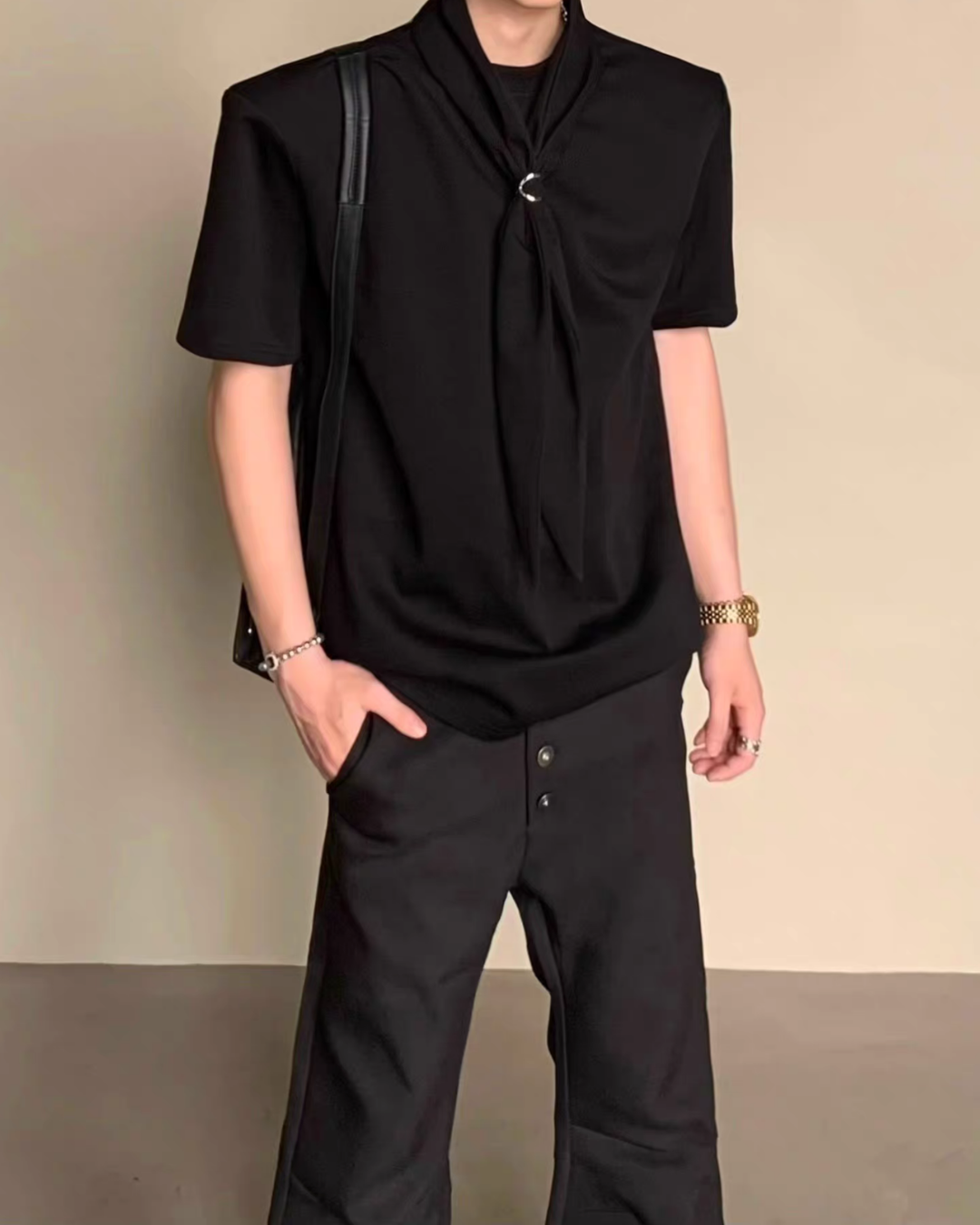 MODEFREAKのモードクラシックタイデザインカットソー mf3759の画像