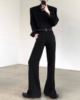 ストライプモードコリアンシャツ mf3556