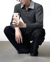 バイカラーコリアンモードカットソー mf3552