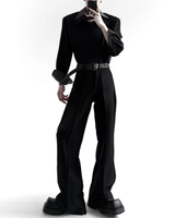 ダブルカラーストライプモードシャツ mf3543