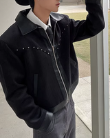 【2.23新作】ジップアップレレザーショートジャケット mf3672