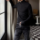 ジップアップハイネックカットソー mf3530