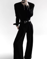 【1.7新作】ジップアップハイネックニット mf3633