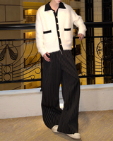 【11.12新作】バイカラーモードルーズカーディガン mf3572