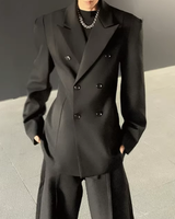 【12.19新作】モードシルエットブラックジャケット mf3604