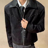 【2.23新作】ジップアップレレザーショートジャケット mf3672