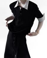 シャツレイヤードライトニットトップス mf3708