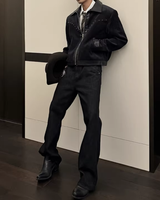 【2.23新作】ジップアップレレザーショートジャケット mf3672