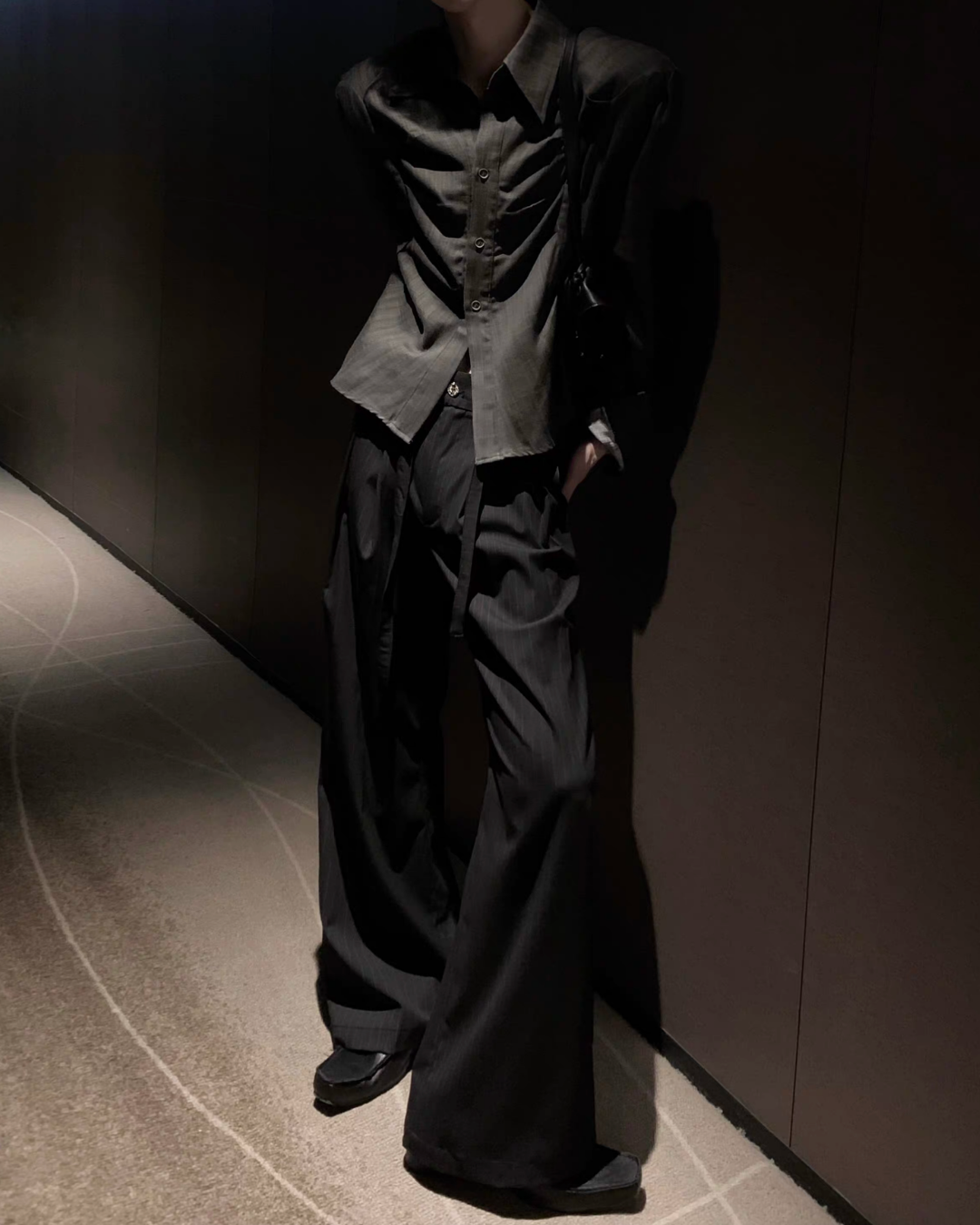 MODEFREAKのストライプニュアンスモードシャツ mf3829の画像