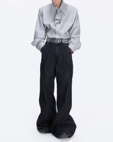 【1.9新作】ストライプタイデザインコリアンシャツ mf3627