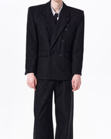 【3.4新作】シャインモードダブルブレストジャケット mf3674