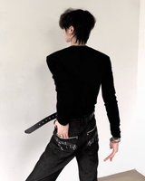 MODEFREAKのヘンリーネックタイトカットソー mf3820の画像