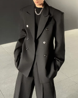 【12.19新作】モードシルエットブラックジャケット mf3604