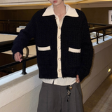 【11.12新作】バイカラーモードルーズカーディガン mf3572