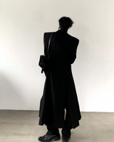 Double-breasted loose satin jacket mf3599