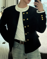 【2.27新作】ダブルブレストツイードモードジャケット mf3679