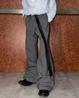 MODEFREAKのチェックモードルーズトラウザーパンツ mf3832の画像