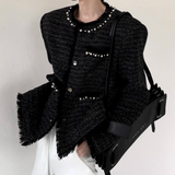 ツイードパールフリンジジャケット mf3555