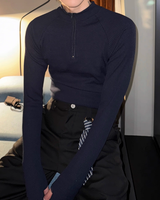 【11.5新作】ハイネックジップアップカットソー mf3573