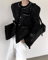 ツイードパールフリンジジャケット mf3555