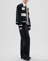 【12.1新作】ラグジュアリーバイカラーツイードジャケット mf3602