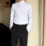 ジップアップハイネックカットソー mf3530