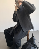 【12.22新作】ウールスタンドカラーショートジャケット mf3616