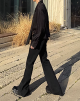 【3.6新作】モードドレープタイデザインシャツ mf3682