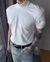 모드 하이넥 블로킹 티셔츠 mf3684