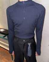 【11.5新作】ハイネックジップアップカットソー mf3573