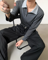 バイカラーコリアンモードカットソー mf3552