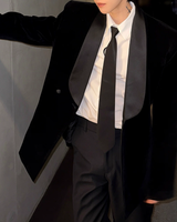 【11.12新作】スウェードサテンカラークラシカルジャケット mf3575