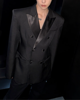 【10.31新作】サテンカラーモードクラシカルジャケット mf3571