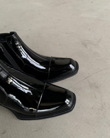 Split-toe mode leather boots mf3636