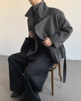 【12.22新作】ウールスタンドカラーショートジャケット mf3616