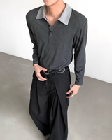 バイカラーコリアンモードカットソー mf3552