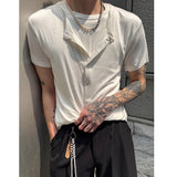 MODEFREAKのカーディガンデザインレイヤードTシャツ mf3406の画像