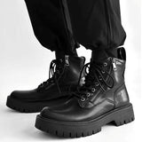 MODEFREAKのジップアップレザーマーティンブーツ mf2770の画像